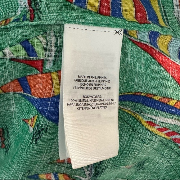 Ralph Lauren Green Linen Sailboat Shirt NWT Small - Picture 7 of 11
